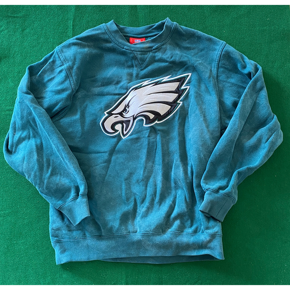 Vintage Eagles NFL Crew Neck Sweatshirt Green Medium M Mens
